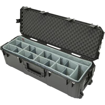 Skb Cases Iseries Protective Case With Padded Dividers And Wheels, 41-1/2" X 12-1/2" X 11-3/4"