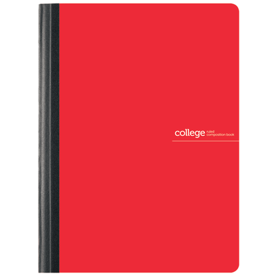 Office Depot Brand Poly Composition Book, 7-1/4" X 9-3/4", College Ruled, 80 Sheets, Red