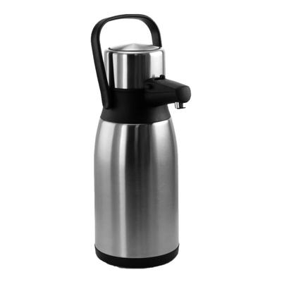 Megachef 3 L Stainless-Steel Airpot Hot Water Dispenser For Coffee And Tea, 5" Handle, Silver/black