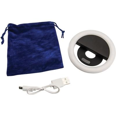 Arkon Rechargeable Led Clip-On Ring Light For Iphone And Streaming Live Video - 1.3" - 3.8" - Led Bulb - Adjustable, Rechargeable Battery
