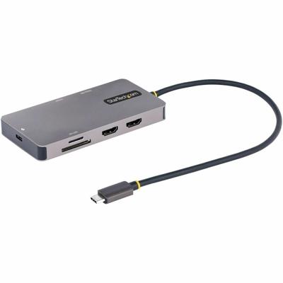 Startech.com Usb C Multiport Adapter, Dual Hdmi, 4K 60Hz, 2X 5Gbps Usb-A 3.1 Hub, 100W Power Delivery, Gbe, Sd/microsd, Usb C Mini Dock