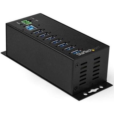 Startech.com 7 Port Usb Hub W/ Power Adapter - Metal Industrial Usb 3.0 Data Hub - Din Rail, Wall & Desk Mountable Usb 3.1 Gen 1 5Gbps Hub