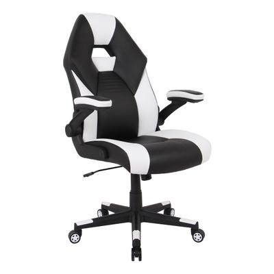 Rs Gaming Rgx Faux Leather High-Back Gaming Chair, Black/white, Bifma Compliant