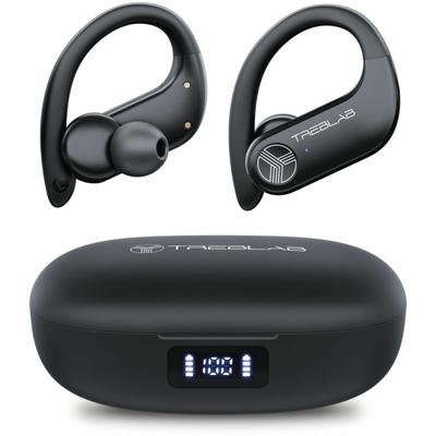 Treblab X3 Pro -Wireless Earbuds With Earhooks-45H Battery Life, Ipx7, White - Stereo - True Wireless - Bluetooth - 33 Ft - 20 Hz - 20 Khz - Earbud - Binaural - In-Ear