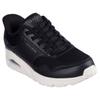 Slip-On Sneaker SKECHERS "UNO-SIMPLIFIED SLIP-IN", Damen, Gr. 35, schwarz, Textil, Lederimitat, sportlich, Schuhe Sneaker, Keilsneaker, Slipper mit integrierter Slip-Ins Technologie