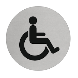 CombiCraft Aluminium Türschild 'Invalid' - Ø75mm mit 3M-Klebeband Image