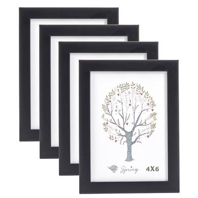 TEMU 4pcs Photo Frame Set 4x6/5x7/6x8/8x10/a4, Horizontally Or , Used As Wall Decoration Or Table Display, Holiday Gift, Photo Paper Included Image