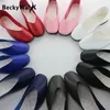 2025 neue Frühling Sommer Schuhe Frau Weiche PU Leder Flach Mund Slip Auf Frauen Schuhe Plus Größe Solide Frauen Wohnungen WSH2442