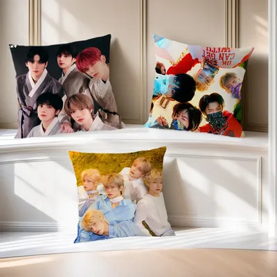 Idol Soft Band Bequemes Jungenkissen T-TXT Hülle für Sofa Wohnzimmer Home Office Dekor Schutzhüllen Image