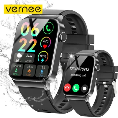 vernee T50S Smart Watch Sports Fitness Watch Smart Watch for Men Women Kids Watch Pedometer IP68 Waterproof 110+ Sports Modes