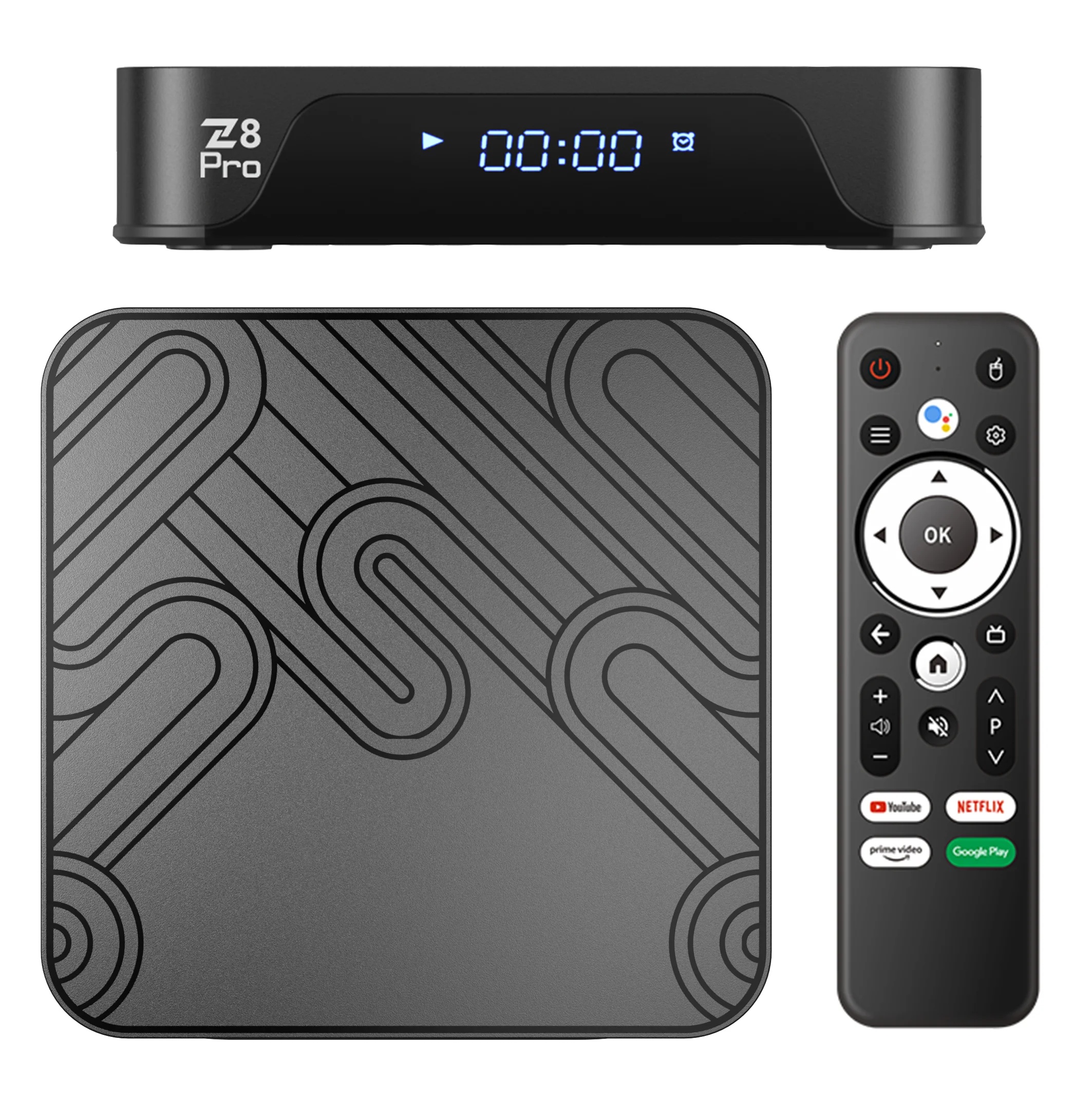 4GB/32GB 4K Android Smart IP TV Box Internet Media Player, WLAN LAN M3U MAC, BT 5.0, Schwarz Image