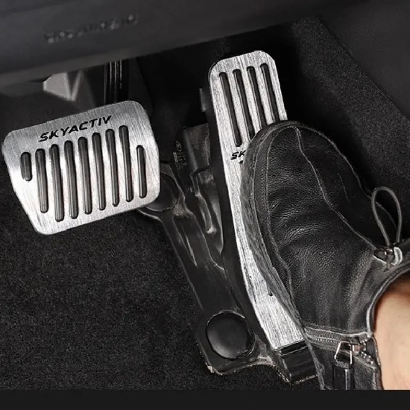 Für Mazda 3 BP CX30 CX50 CX60 MX30 2019 ~ 2023 2024 Aluminium Legierung Brems Fußstütze Gaspedal Pad Abdeckung auto Zubehör Image