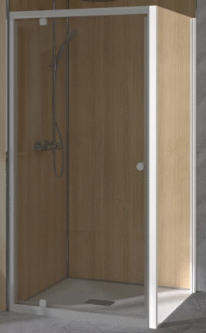 Paroi de douche SUPRA III FIXE 70 cm profilé blanc avec verre transparent KINEDO PA1570BTN