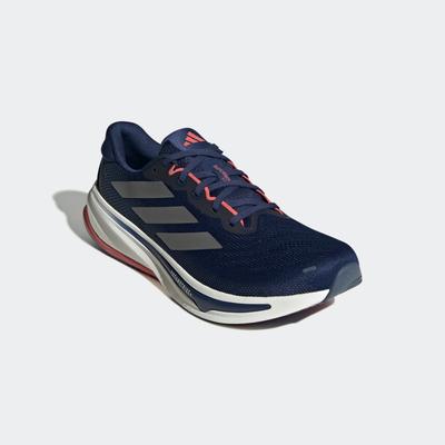 Laufschuh ADIDAS PERFORMANCE "SUPERNOVA RISE 2", Gr. 44,5, dunkelblau, iron metallic, preloved scarlet, Textil, Syntheti