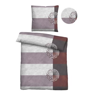 Bettwäsche "0040795", lila (viola), B/L: 135cm x 200cm, , Renforcé, B/L: 80cm x 80cm, Renforcu00e9, Obermaterial: 100% Baumwolle, CASTELL - MARKENBETTWÄSCHE, Bettwäsche, hautsympathisch, 100% Baumwolle, Reißverschluss, ganzjährig nutzbar Image