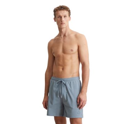Shorts MARC O'POLO "Mix & Match Cotton", Damen, Gr. M, N-Gr, blau (blau mirage), Single Jersey, Obermaterial: 100% Baumwolle, gemustert, casual, bequem kurz, Hosen, mit elastischem Bund Image