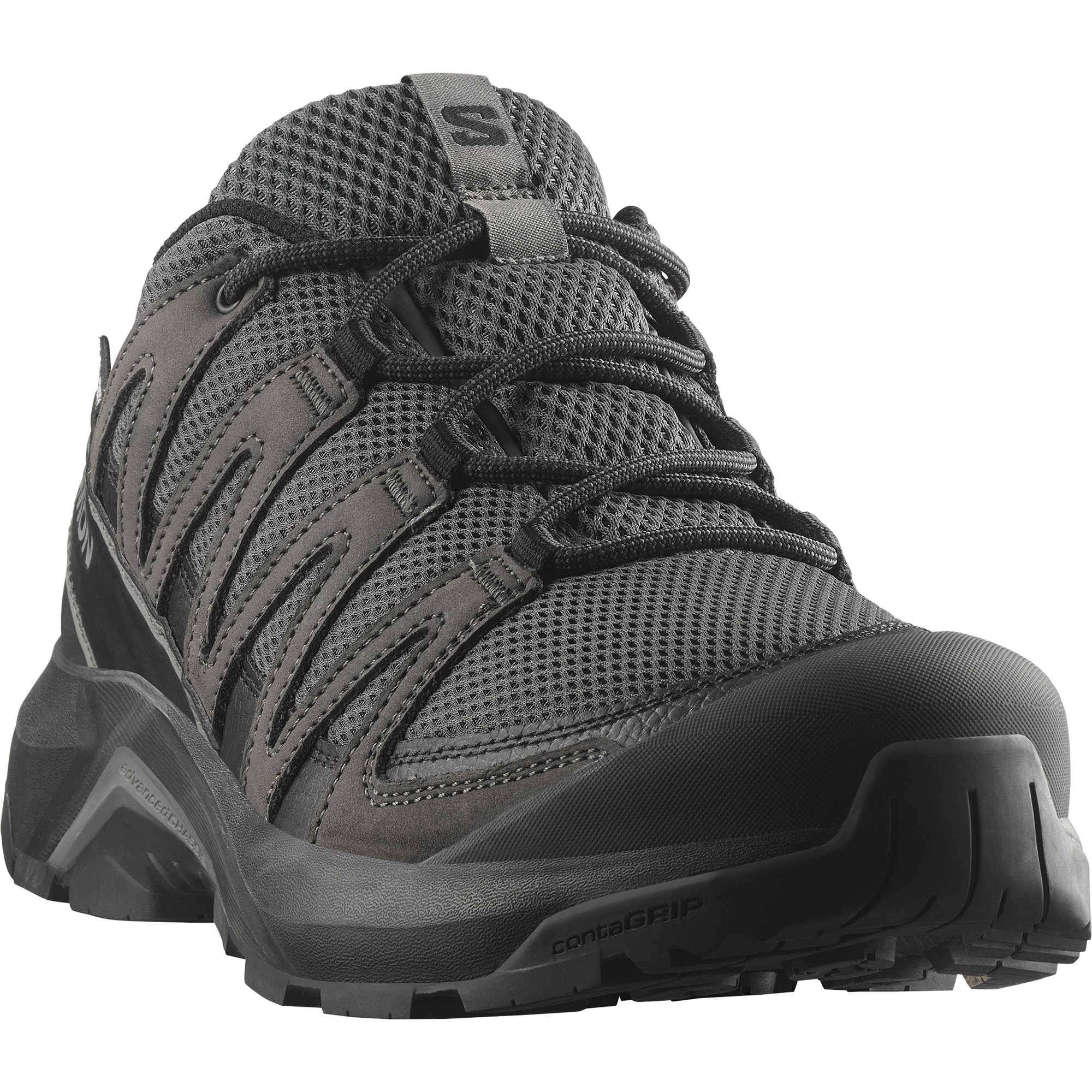 Wanderschuh SALOMON "X-ADVENTURE RECON GORE-TEX", Herren, Gr. 41, schwarz (asphalt, castlerock, schwarz), Leder, Textil, Schuhe Wanderschuh, wasserdicht