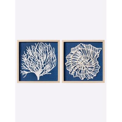 Bild HEINE HOME, beige (farbe bild(er): natur, blau), B:40cm H:40cm T:3cm, Bilder Image