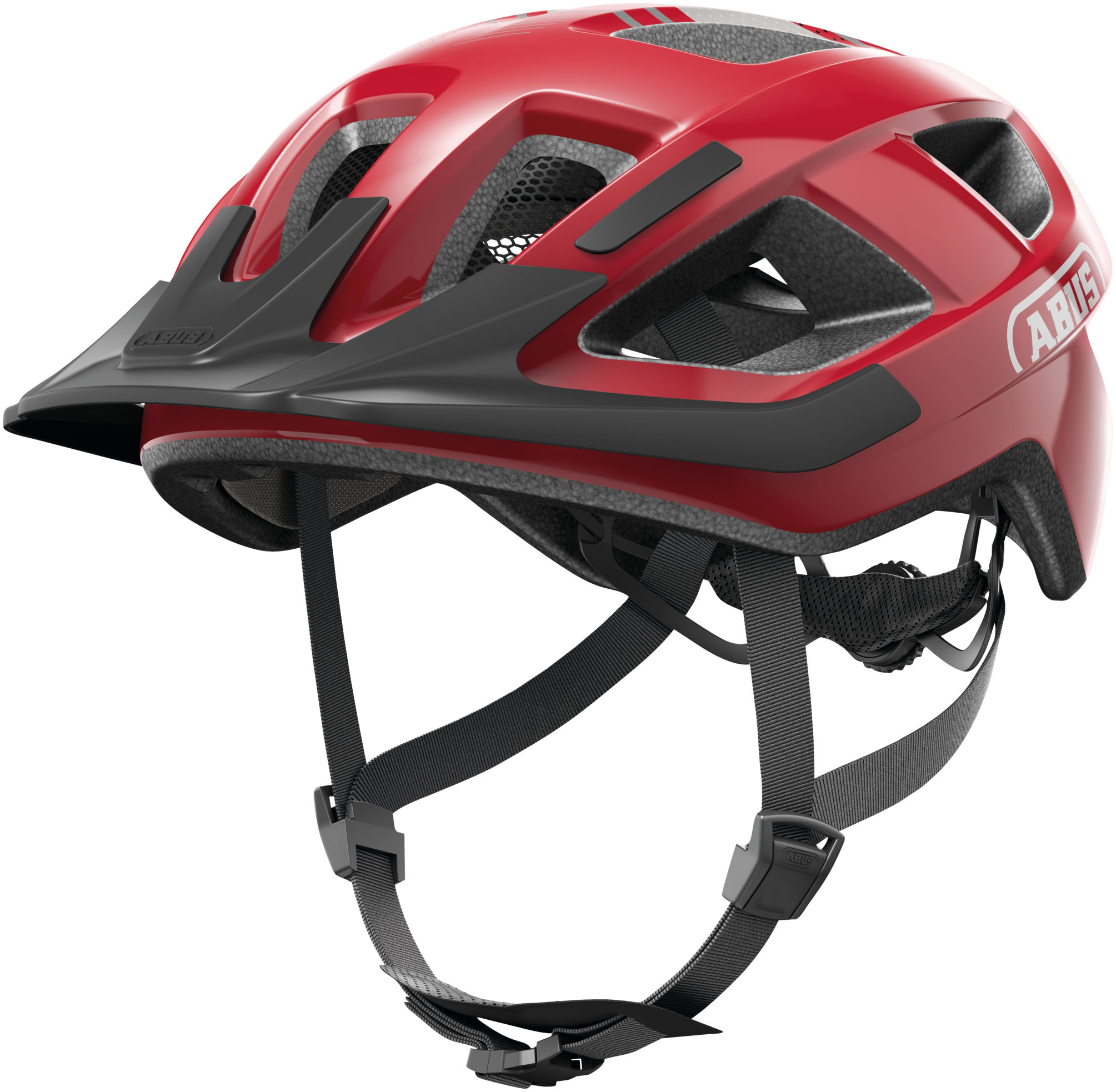 Fahrradhelm ABUS "Aduro 3.0 LED" Gr. M, rot (rot (blaze rot)), Helme, M Image