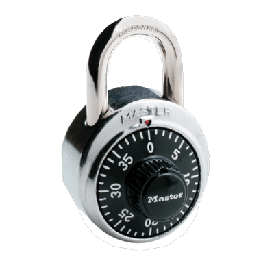 Master Lock Combination Padlock, Black/chrome