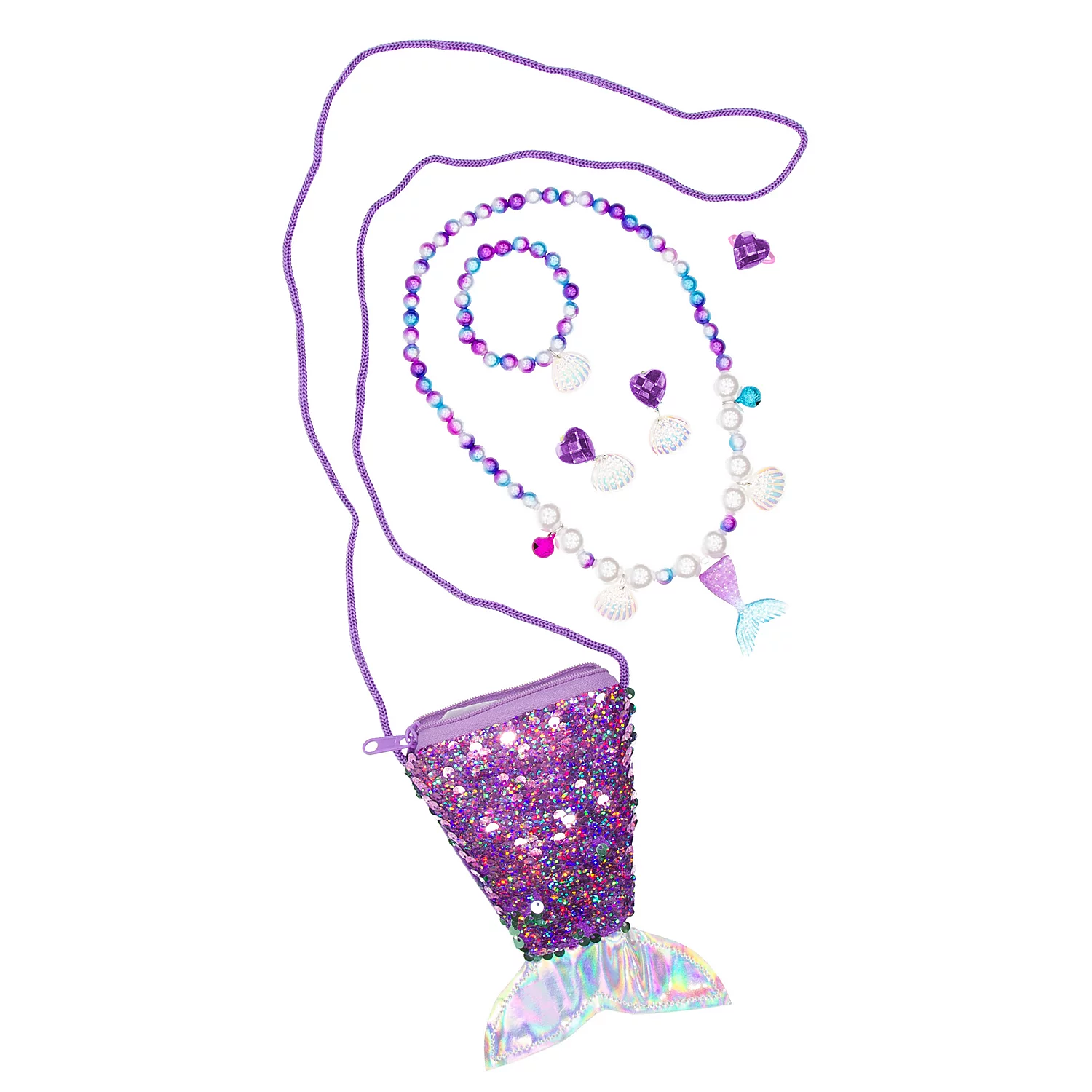 Lot d'accessoires "Sirène" pour enfants, violet/turquoise, 6 pièces
