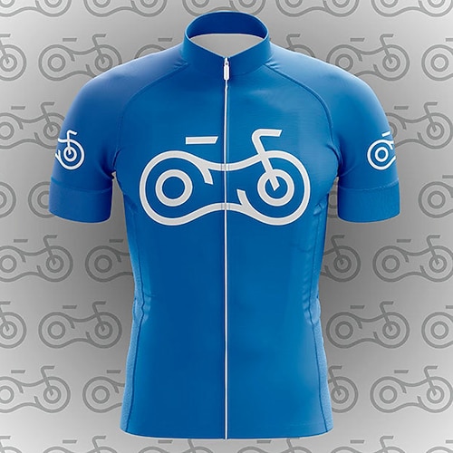 Herren Radtrikot Grafik Kurzarm Fahhrad Oberteil mit 3 Gesäßtaschen Mountainbike MTB Straßenradsport Schnelltrocknend Reflektierende Streifen Rückentasche Feuchtigkeitsableitend Sport Schwarz Wei Image