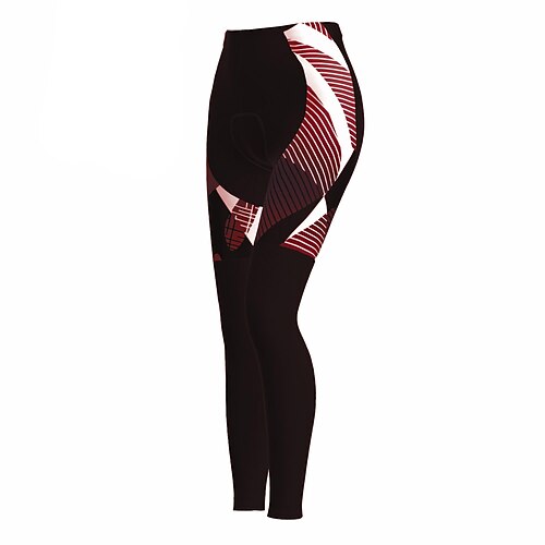 Damen Streifen Fahrradhose Fahhrad Strumpfhosen Mountainbike MTB Straßenradsport Sport 3D-Polster Radfahren Feuchtigkeitsableitend Atmungsaktiv Gelb Rot Spandex Bekleidung Fahrradbekleidung