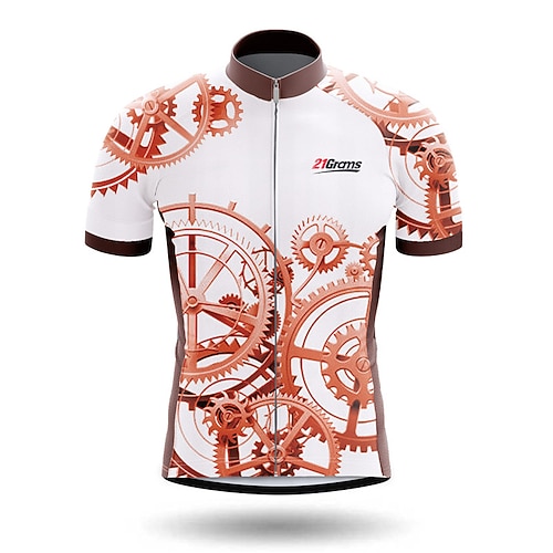 Herren Radtrikot Grafik Buchstaben Zahlen Lustig Kurzarm Fahhrad Oberteil mit 3 Gesäßtaschen Mountainbike MTB Straßenradsport Schnelltrocknend Reflektierende Streifen Rückentasche Image