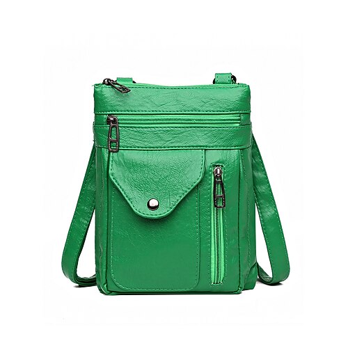 borsa a tracolla vintage in similpelle da donna - borsa a tracolla multitasche per viaggi, lavoro e tempo libero nero marrone verde