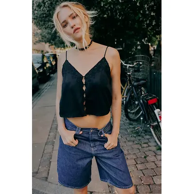 We The Free Montana Shorts at Free People in Dark Rinse, Size: 27