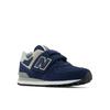 Sneaker NEW BALANCE "574", Gr. 30, blau (navy), Leder, Textil, sportlich, Schuhe, mit Klettverschluss