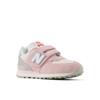 Sneaker NEW BALANCE "574", Gr. 33, rosa (shell pink), Leder, Synthetik, sportlich, Schuhe, mit Klettverschluss