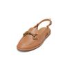 Sandale MARC O'POLO "mit Trensen-Schnalle", Damen, Gr. 42, braun (cognac), Obermaterial: 100% Leder (Rind), unifarben, Schuhe