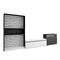 SKRAUT HOME Wohnzimmer-TV-Schrank, Wohnwand, 360x186x35cm, Für TV-Geräte bis 65“, Elektrischer Kamin, Moderner Stil, Schwarz-weiß - 110_3