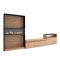 SKRAUT HOME Wohnzimmer-TV-Schrank, Wohnzimmer-Wandsystem, 360x186x35cm, Für TV-Geräte bis 65“, Elektrischer Kamin, Moderner Stil, Eiche und Schwarz - 109_2