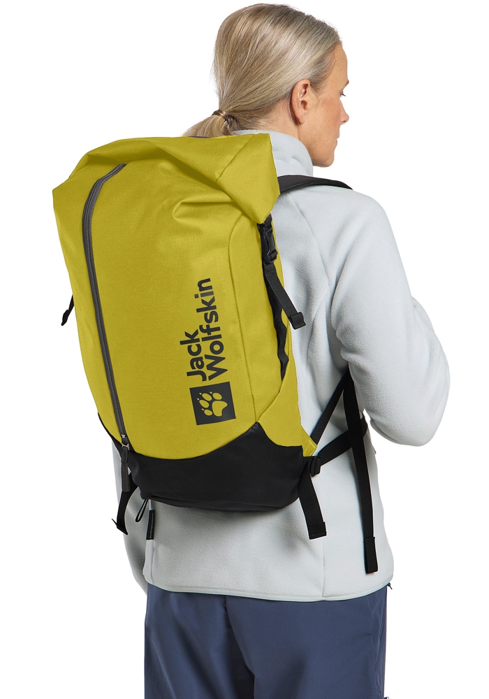 Daypack JACK WOLFSKIN "ALL-IN PACK 30", grün (chartreuse), Rucksäcke, Damen, onesize, Polyester