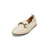 Loafer MARC O'POLO "mit Trensen-Schnalle", Damen, Gr. 39, beige (natural cotton), Obermaterial: 100% Leder (Rind), unifarben, Schuhe