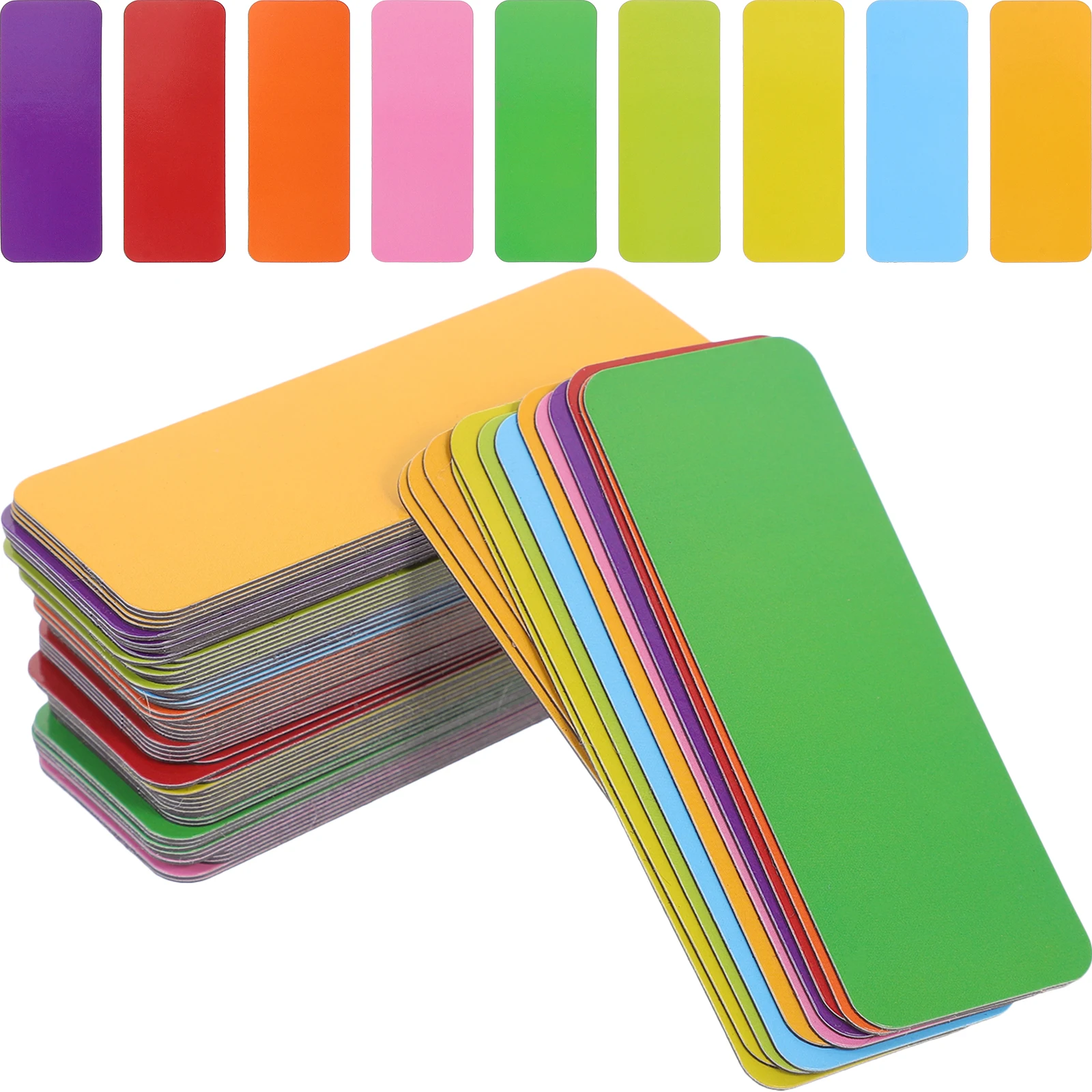 72 Stück magnetische Etikettenetiketten für Whiteboard, verpackt, trocken abwischbar, Kühlschrankmagnete, magnetische, trocken abwischbare Etiketten, Karten-Namensschild-Tags Image