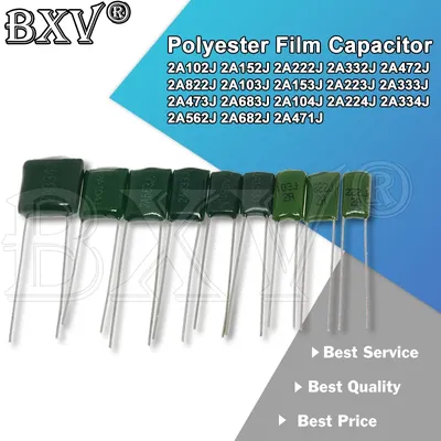 Polyester folien kondensator 100V 220nf 330nf 2 a224j 2 a334j 2 a102j 2 a152j 2 a222j 2 a332j 2 Image