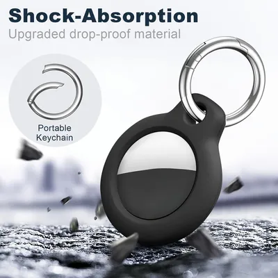 Case for Apple Air tag Holder with Keychain, Hard PC Anti-Drop Airtags Key Chain AntiDrop Cat Pet Airtags Key Chain Air tag Case