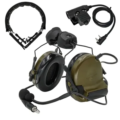 Taktisches Headset mit ARC-Schienenadapter TacticalCII Taktisches Headset Airsoft-Schießen Jagd-Headset mit taktischem U94 Ptt Image