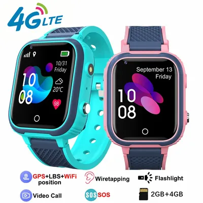 4G Smartwatch Kinder GPS WIFI Videoanruf SOS IP67 Wasserdichte Kinder Digitaluhr LT21 Kamera Monitor Tracker Standort Telefon Uhr