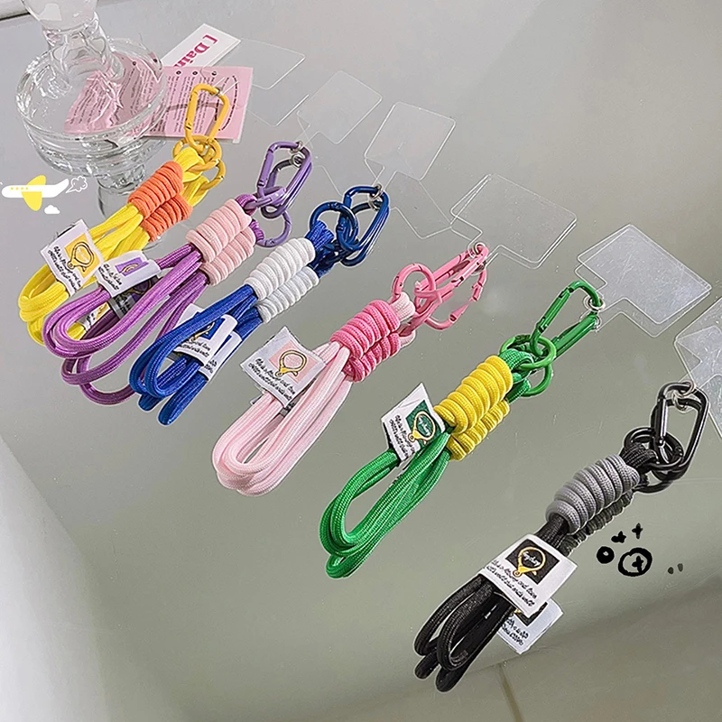 Farb kombination kurze Handy-Lanyard kann tragbare Anti-Release-Seil hängen Handgelenk Anhänger Clip hängen Dekoration sein Image