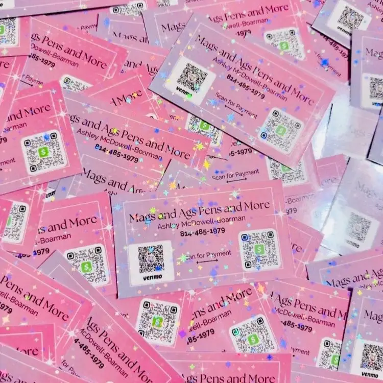 Benutzerdefinierte holografische Visitenkarte, Stern-Design, Logo, Textdruck, Verpackung, Geschenk, personalisierte Dankeschön-Postkarte, Hochzeitseinladung Image