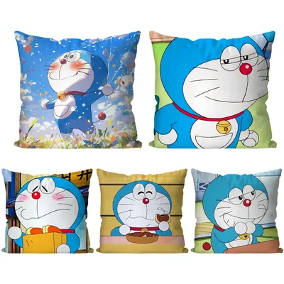 1pc Cartoon Anime D-Doraemon KissenbezugQuadrat Kissen Schlafzimmer Sofa Freizeit Komfort Kissen Image