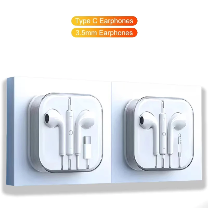 Typ-C Kabelgebundene Kopfhörer für Xiaomi 14 13 12 11 Pro Ultra Lite 3,5mm Ohrhörer für POCO Huawei Samsung Kopfhörer Zubehör Image