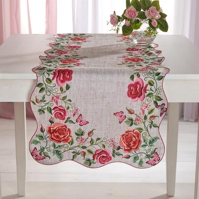Tischläufer "Rosen" mit Languettenrand 40 x 140 cm Eldo Image