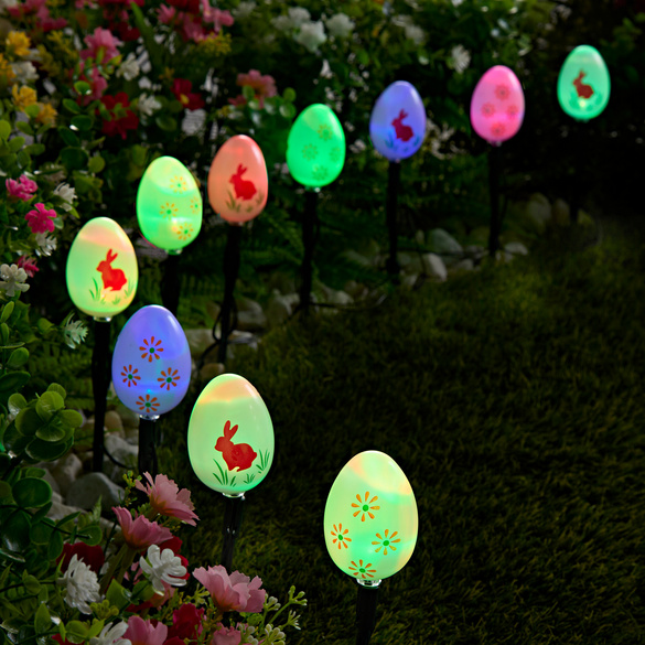 Solar-Gartenstecker Ostereier mit Farbwechsel 10-tlg. Gainsborough Image