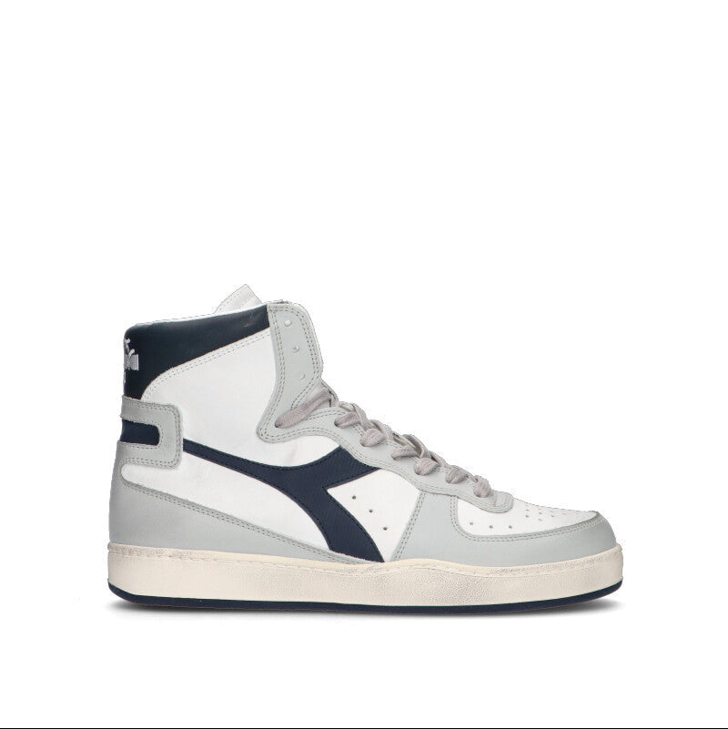 DIADORA HERITAGE - MI BASKET USED Sneaker donna bianca/grigia in pelle
