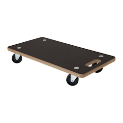 WellHome - Rechteckiger Transportwagen mit rutschfester MDF-Platte 58x29x9,5cm Image